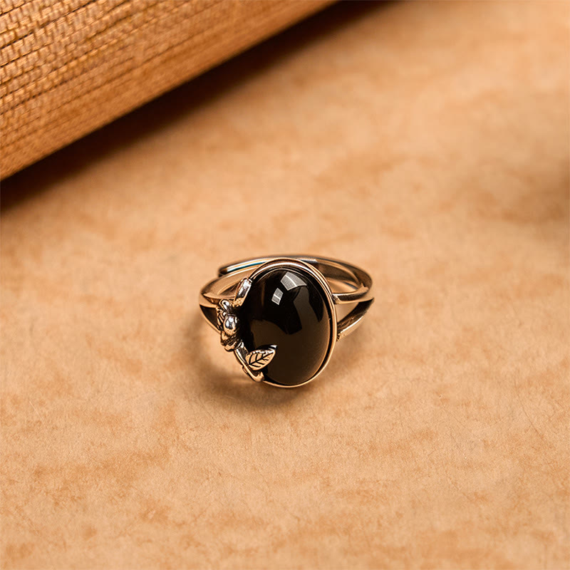 Minimalist Copper Rose Adjustable Self-Care Floral Ring