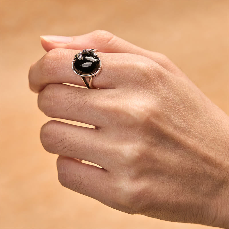 Minimalist Copper Rose Adjustable Self-Care Floral Ring