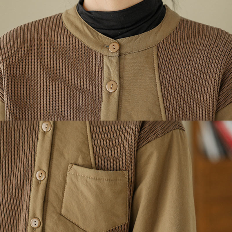 Tactile Cotton Stand Collar Daily Grounding Jacket