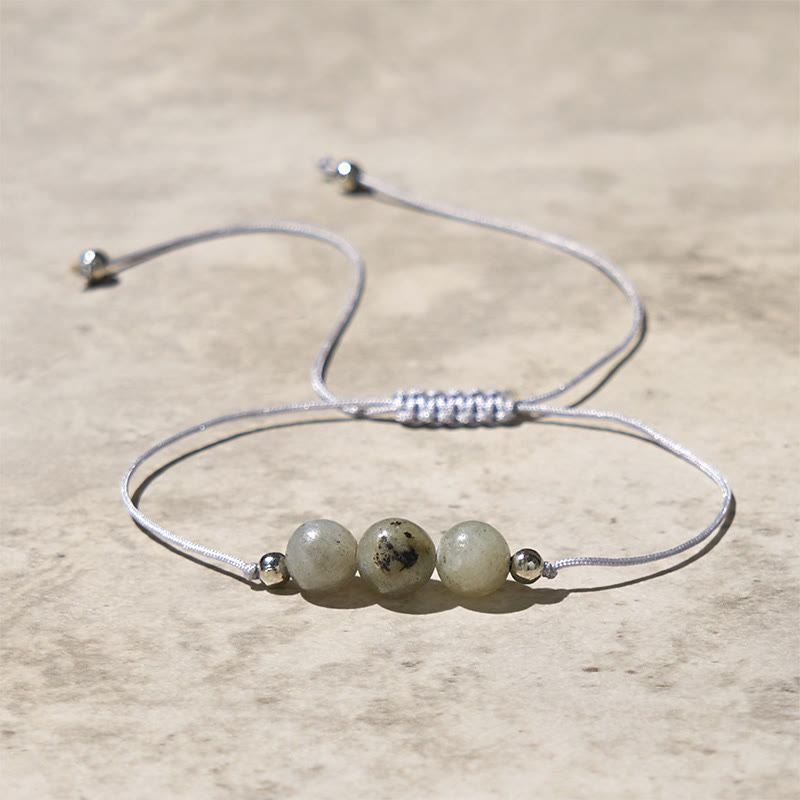 Natural Labradorite Bead Rope Healing Bracelet