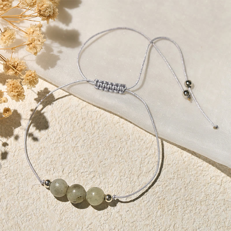 Natural Labradorite Bead Rope Healing Bracelet