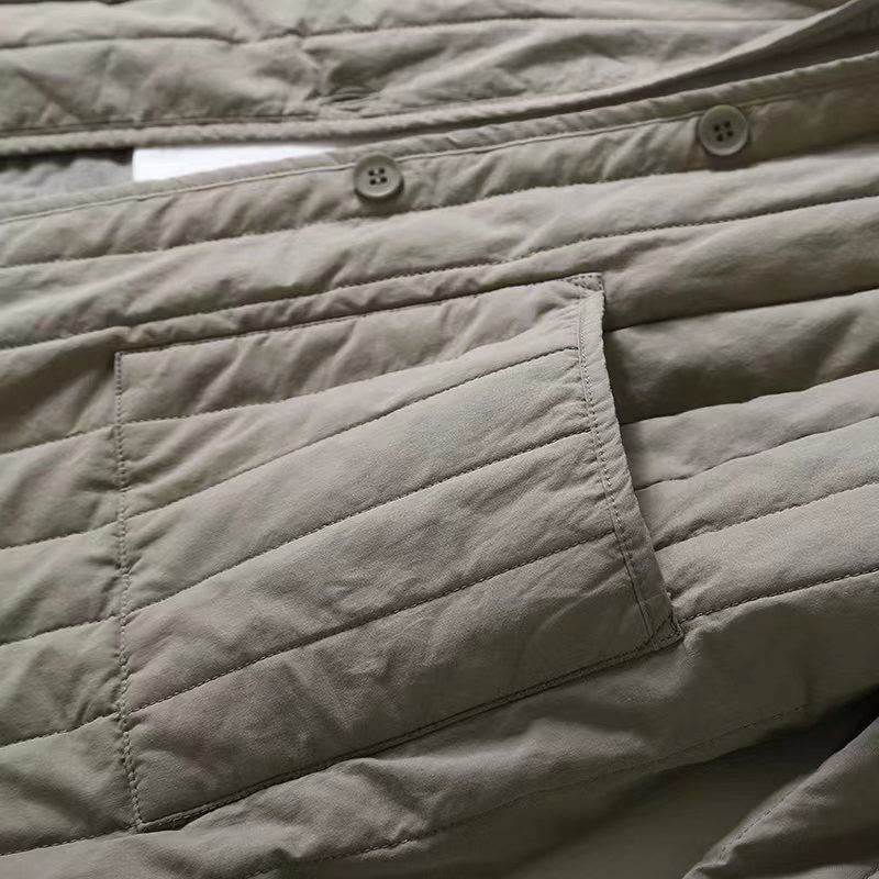 Tactile Quilted Cotton Hooded Meditation Jacket