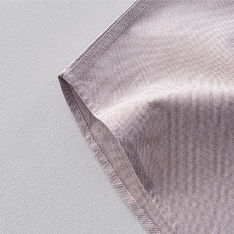 Tactile Cotton Stand Collar Minimalist Meditation Men's Shirt