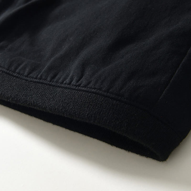 Fall Solid Long Sleeve Buttons Down Men Cotton Shirt With Pockets