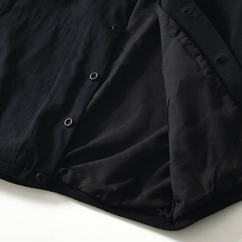 Fall Solid Long Sleeve Buttons Down Men Cotton Shirt With Pockets