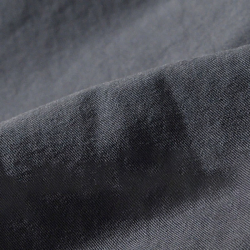 Fall Solid Long Sleeve Buttons Down Men Cotton Shirt With Pockets