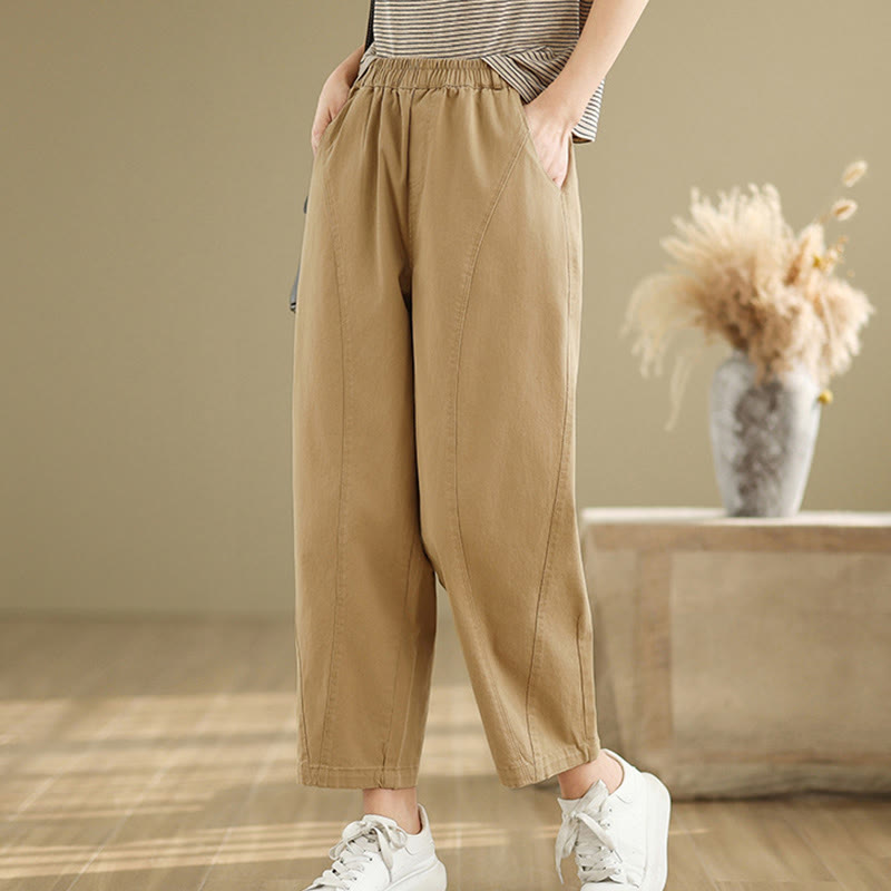 Tactile Breathable Elastic Waist Meditation Harem Pants