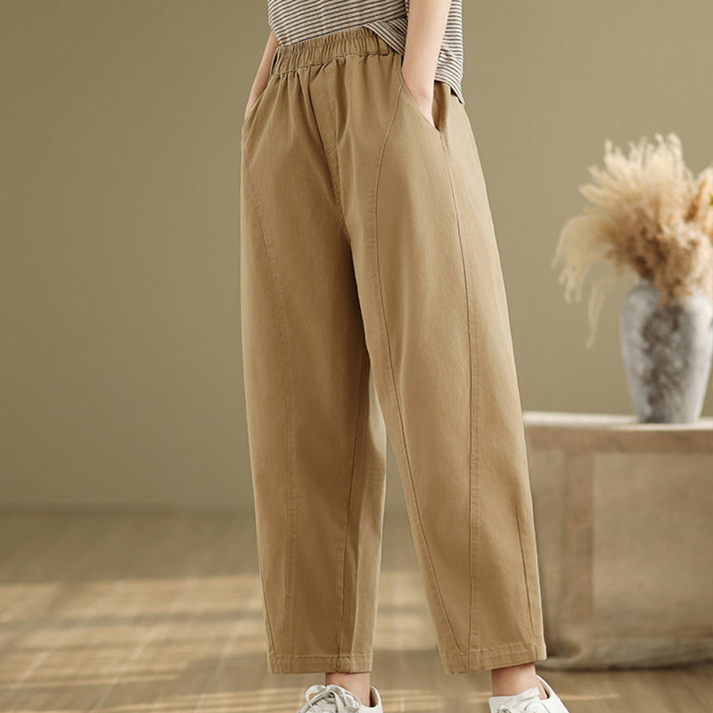 Tactile Breathable Elastic Waist Meditation Harem Pants