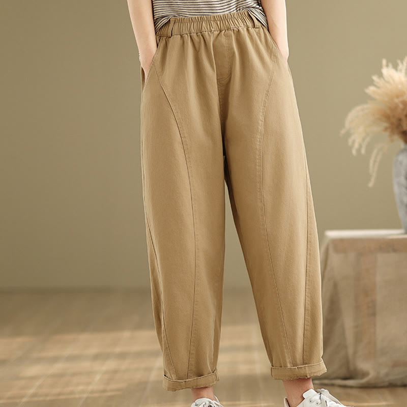 Tactile Breathable Elastic Waist Meditation Harem Pants