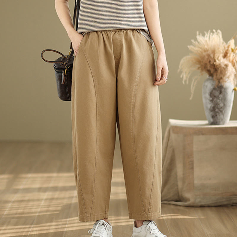 Tactile Breathable Elastic Waist Meditation Harem Pants