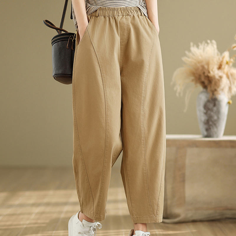 Tactile Breathable Elastic Waist Meditation Harem Pants