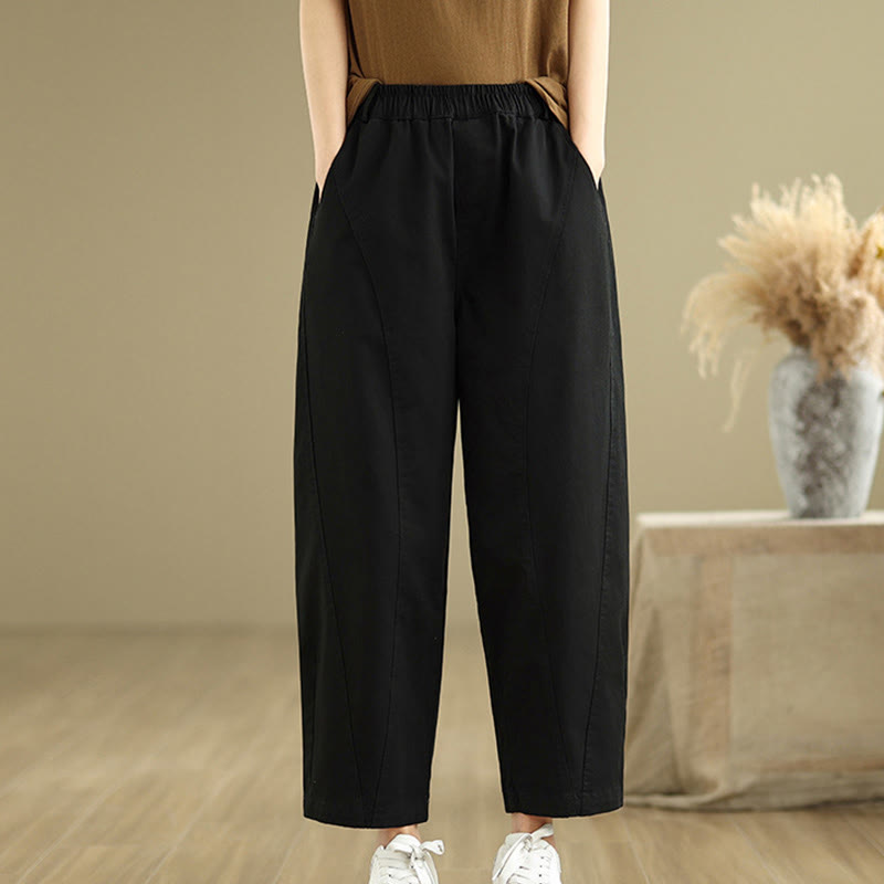 Tactile Breathable Elastic Waist Meditation Harem Pants