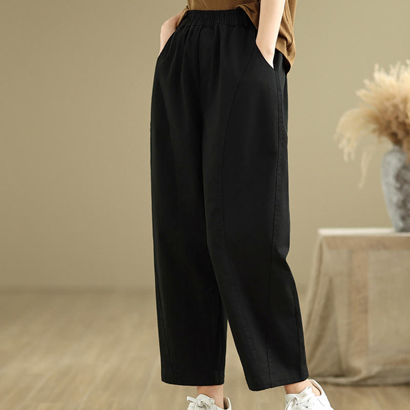 Tactile Breathable Elastic Waist Meditation Harem Pants