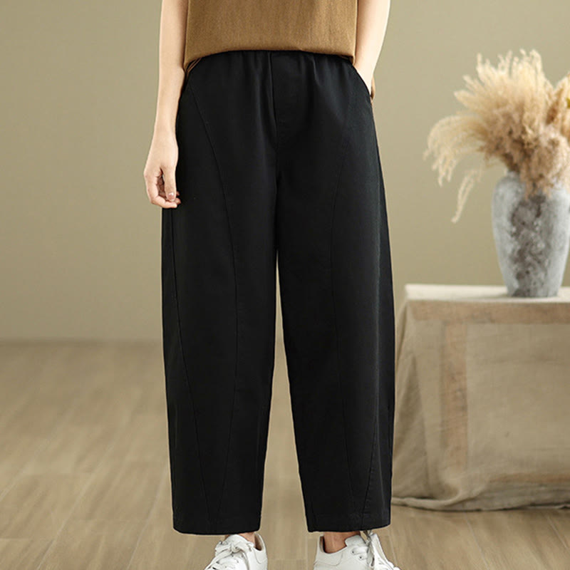 Tactile Breathable Elastic Waist Meditation Harem Pants