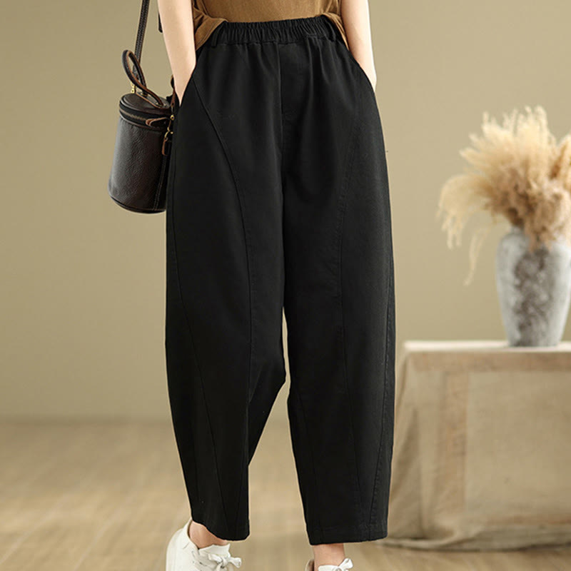 Tactile Breathable Elastic Waist Meditation Harem Pants