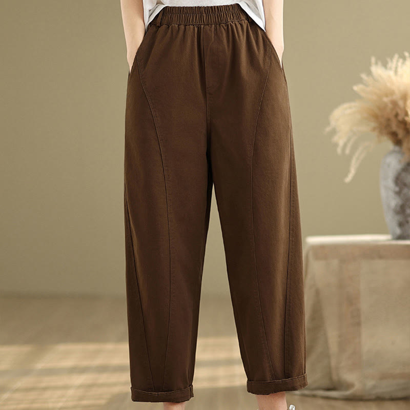 Tactile Breathable Elastic Waist Meditation Harem Pants