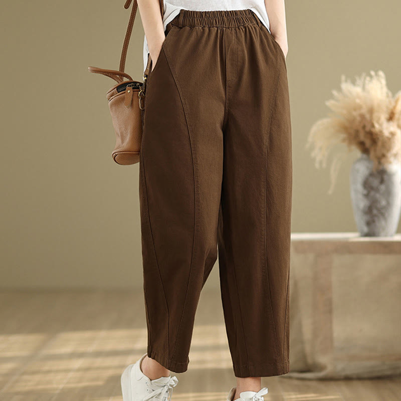 Tactile Breathable Elastic Waist Meditation Harem Pants