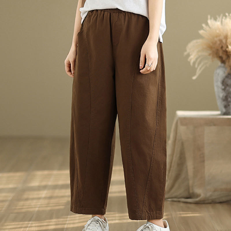 Tactile Breathable Elastic Waist Meditation Harem Pants