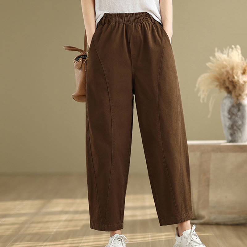 Tactile Breathable Elastic Waist Meditation Harem Pants