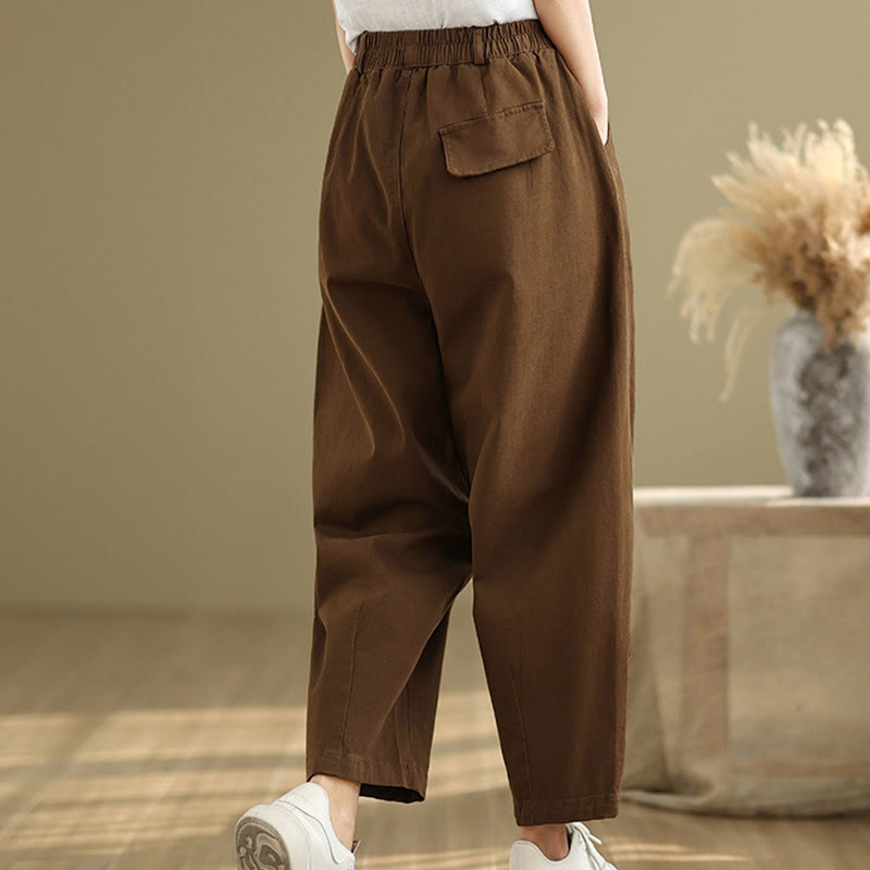 Tactile Breathable Elastic Waist Meditation Harem Pants