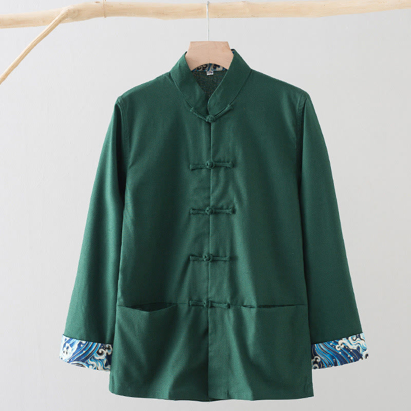 Tactile Cotton Linen Long-Sleeve Mindful Meditation Shirt