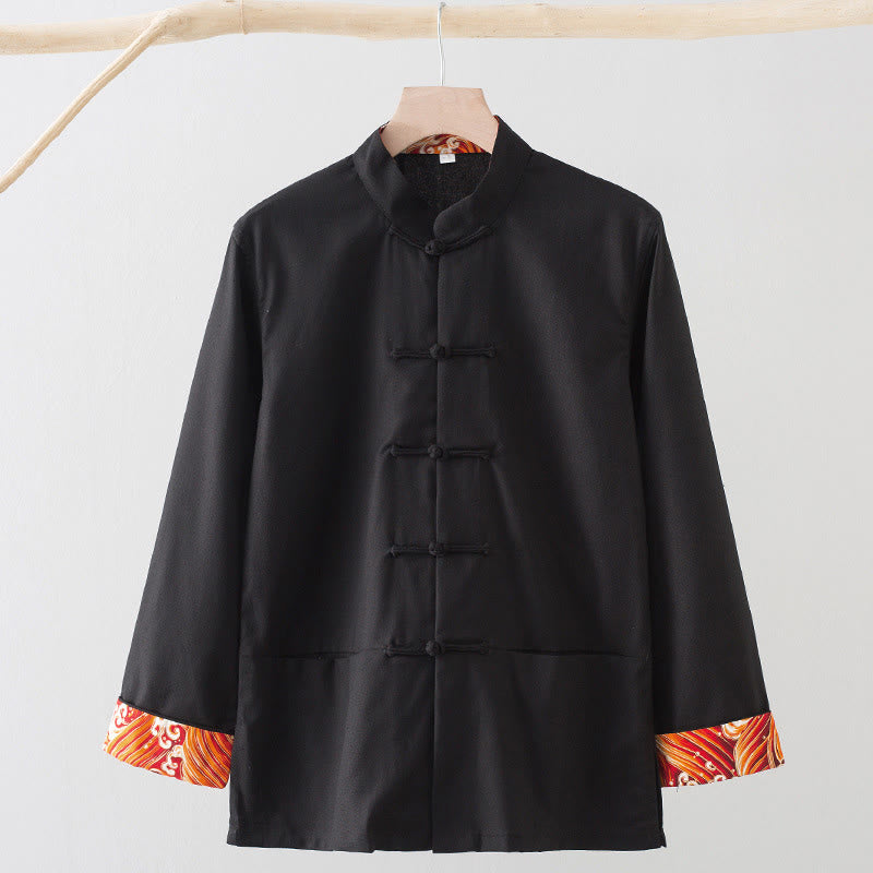 Tactile Cotton Linen Long-Sleeve Mindful Meditation Shirt