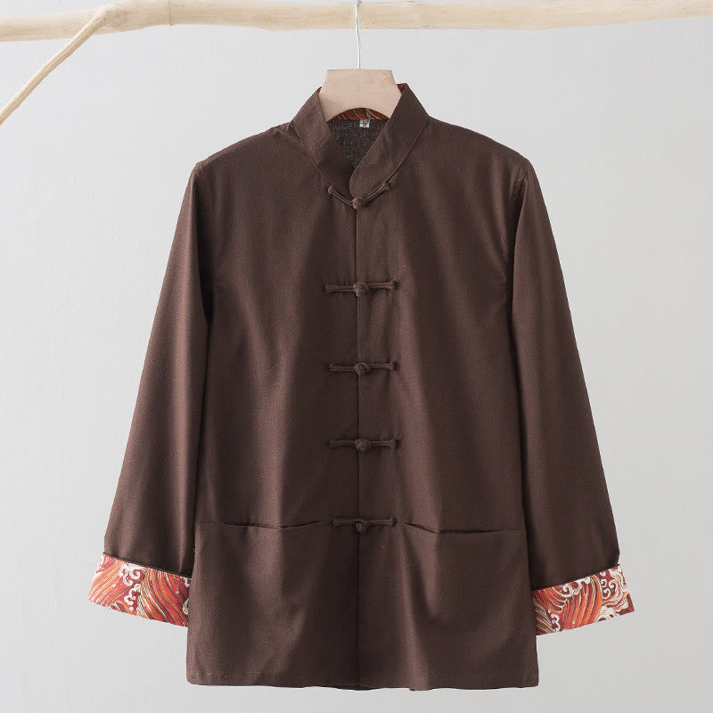Tactile Cotton Linen Long-Sleeve Mindful Meditation Shirt