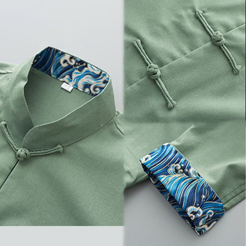 Tactile Cotton Linen Long-Sleeve Mindful Meditation Shirt