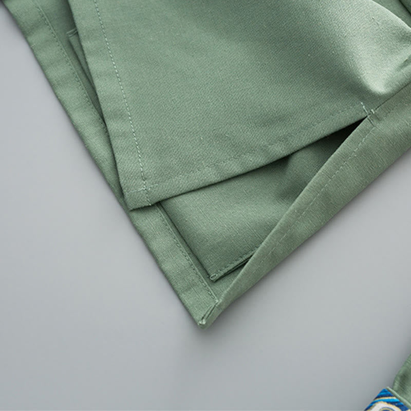 Tactile Cotton Linen Long-Sleeve Mindful Meditation Shirt