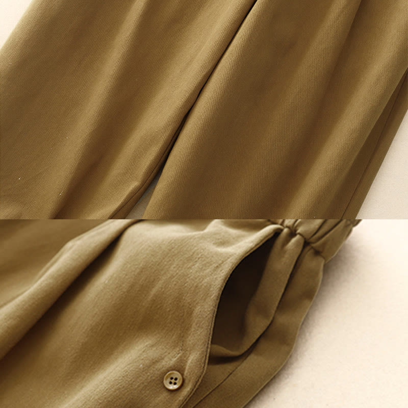 Cotton-Blend Straight-Leg Daily Grounding Trousers
