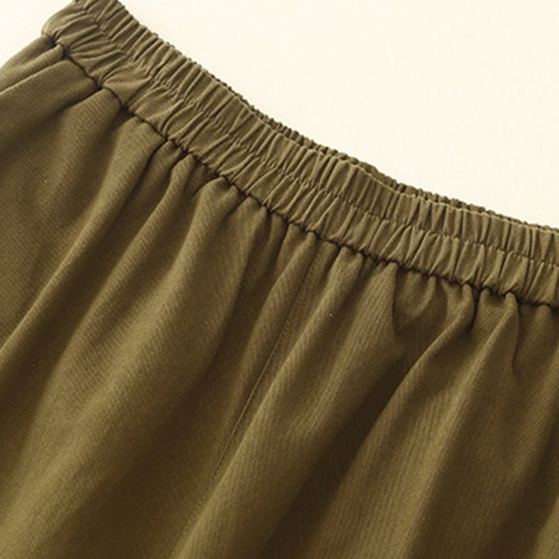 Cotton-Blend Straight-Leg Daily Grounding Trousers