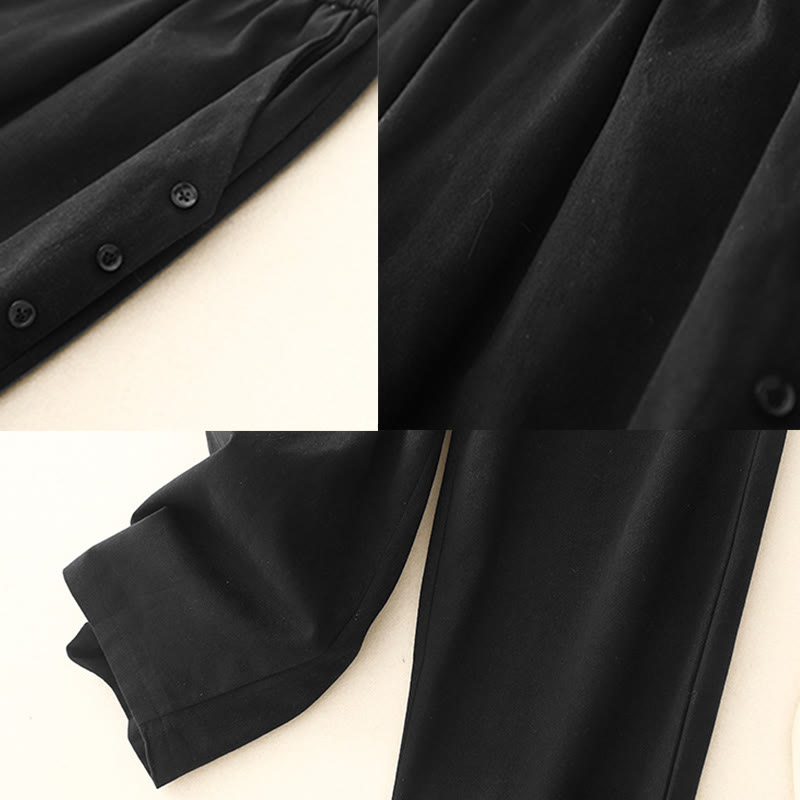 Cotton-Blend Straight-Leg Daily Grounding Trousers