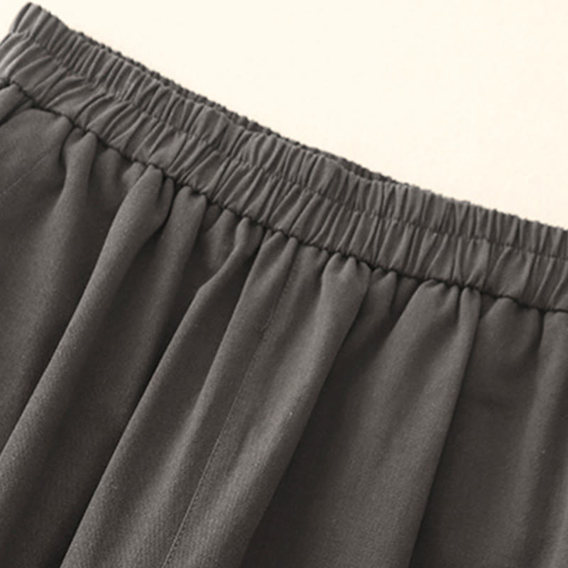 Cotton-Blend Straight-Leg Daily Grounding Trousers