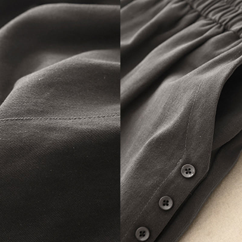 Cotton-Blend Straight-Leg Daily Grounding Trousers
