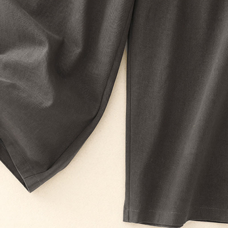 Cotton-Blend Straight-Leg Daily Grounding Trousers