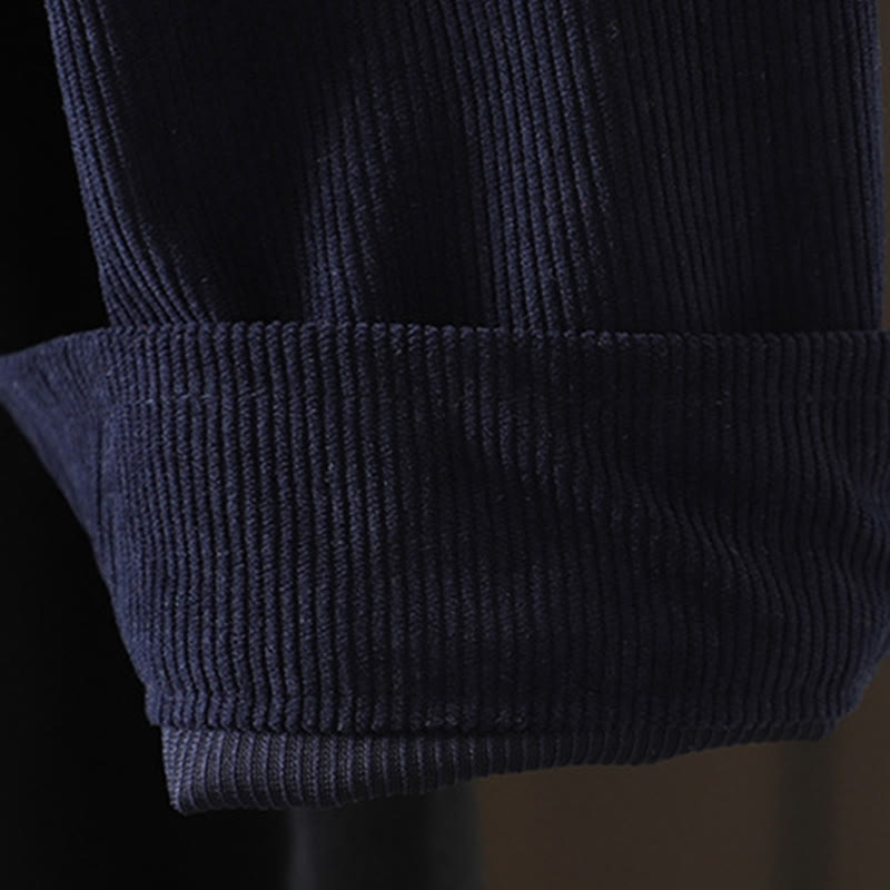 Tactile Cotton Corduroy Minimalist Commute Shirt