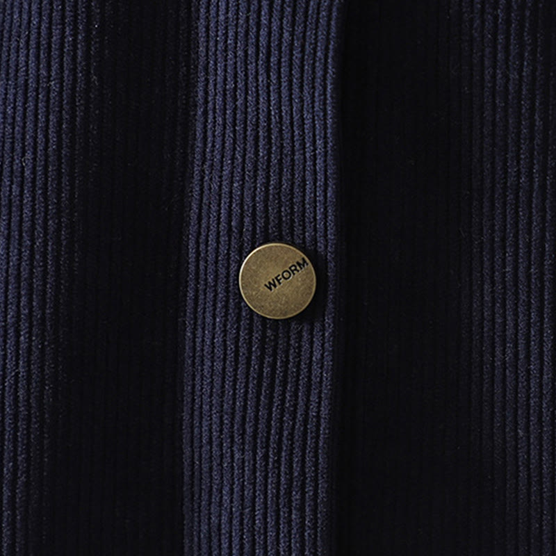 Tactile Cotton Corduroy Minimalist Commute Shirt