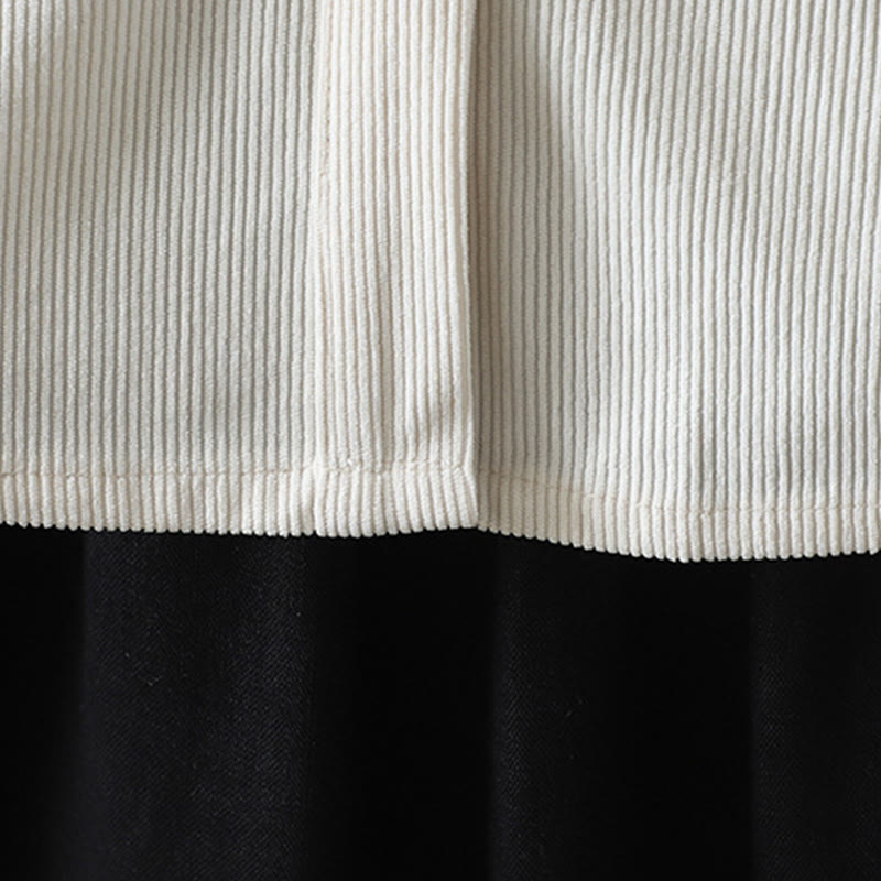 Tactile Cotton Corduroy Minimalist Commute Shirt