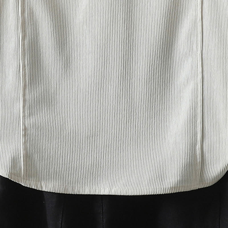 Tactile Cotton Corduroy Minimalist Commute Shirt