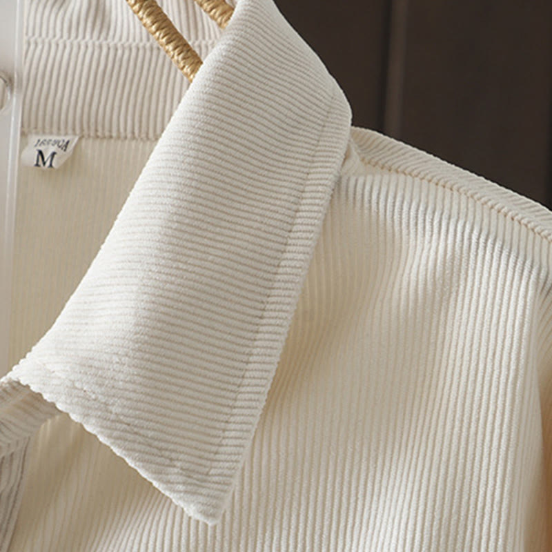 Tactile Cotton Corduroy Minimalist Commute Shirt
