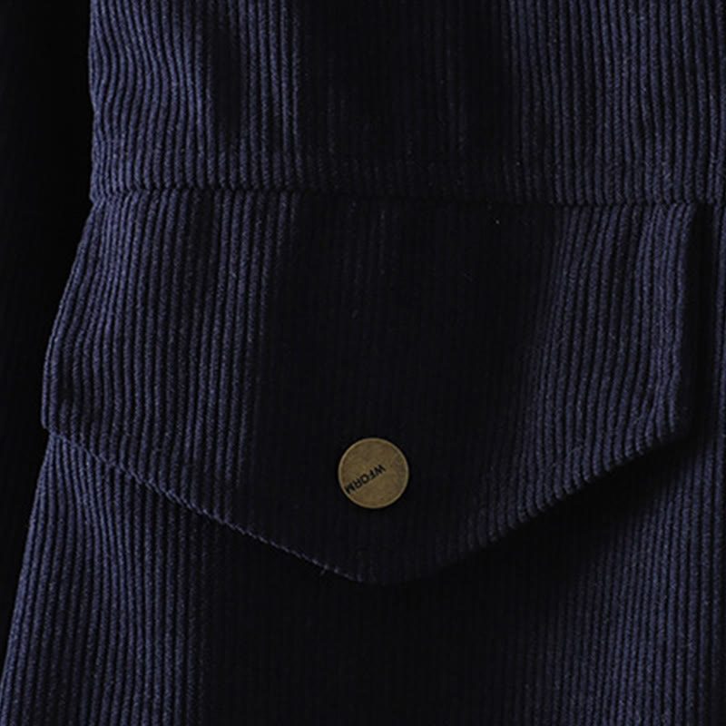 Tactile Cotton Corduroy Minimalist Commute Shirt
