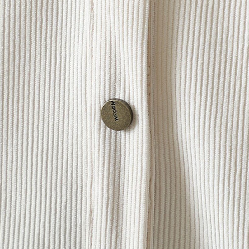 Tactile Cotton Corduroy Minimalist Commute Shirt
