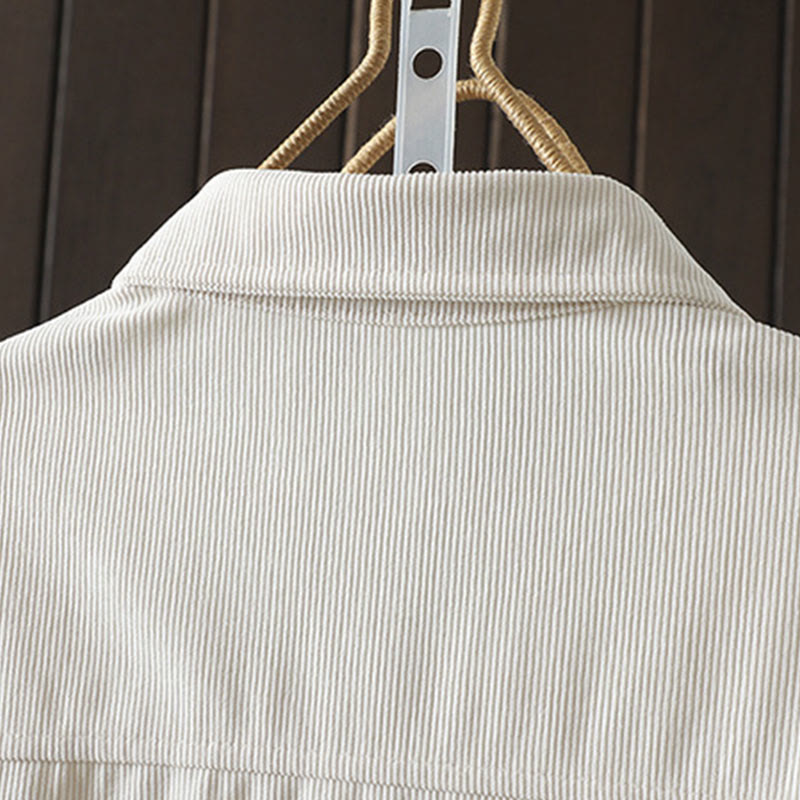 Tactile Cotton Corduroy Minimalist Commute Shirt