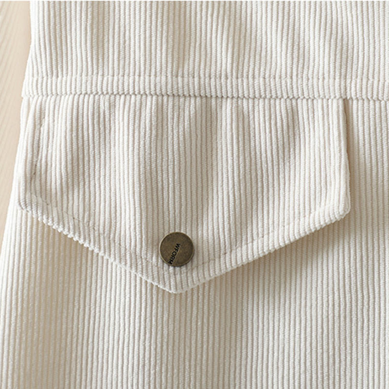 Tactile Cotton Corduroy Minimalist Commute Shirt