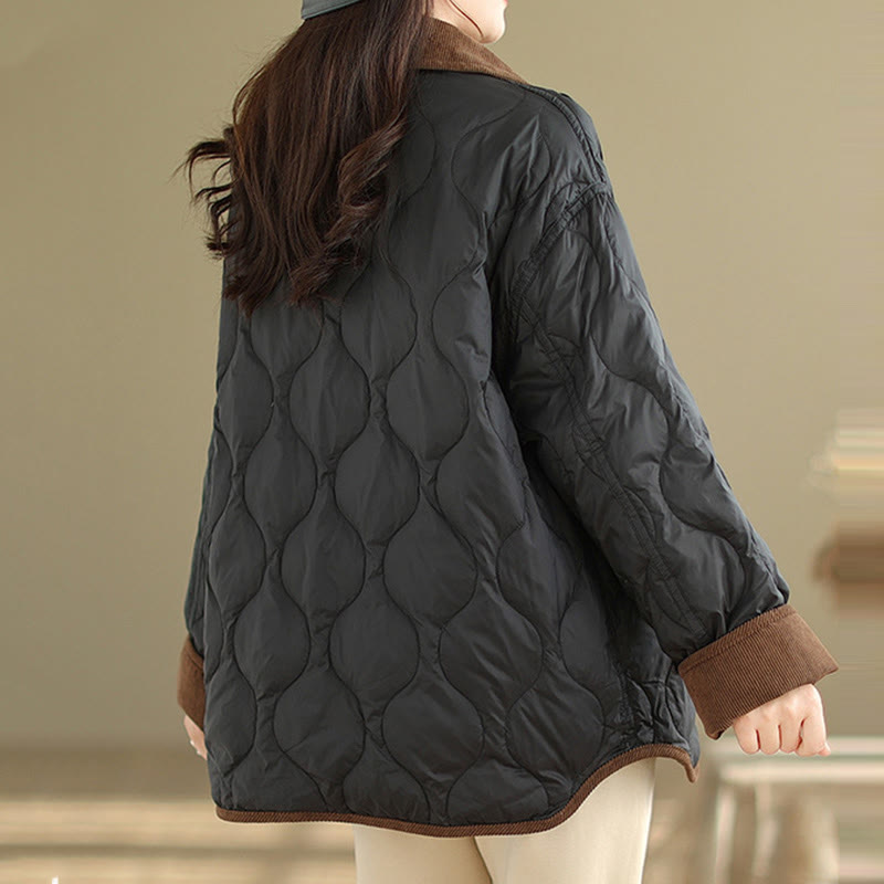 Breathable Cotton Lapel Long Sleeve Jacket with Functional Pockets