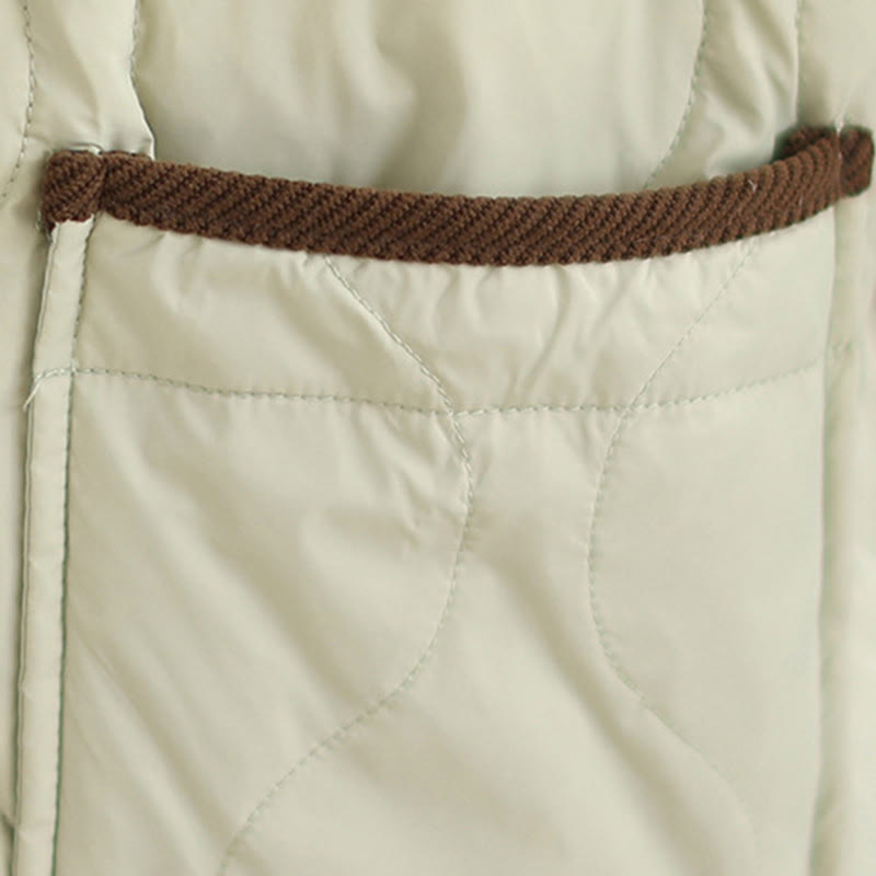 Breathable Cotton Lapel Long Sleeve Jacket with Functional Pockets