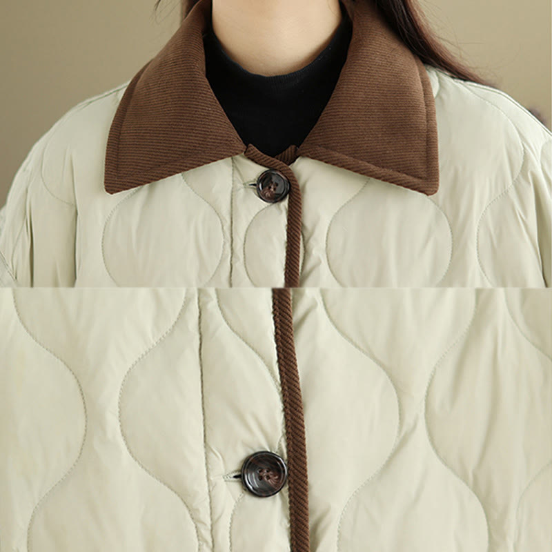 Breathable Cotton Lapel Long Sleeve Jacket with Functional Pockets