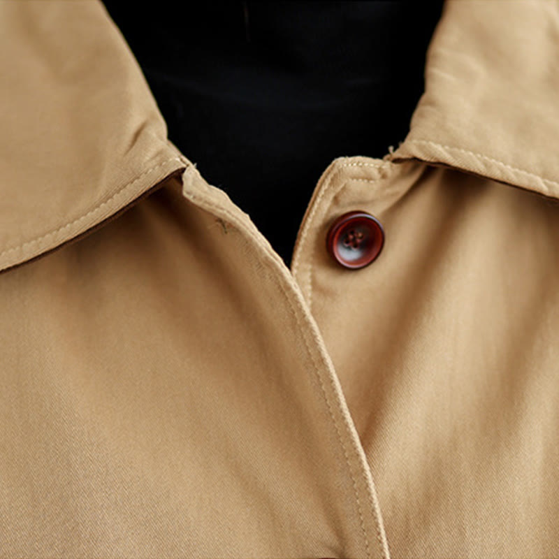 Quilted Cotton Lapel Jacket with Functional Pockets for Mindful Layering