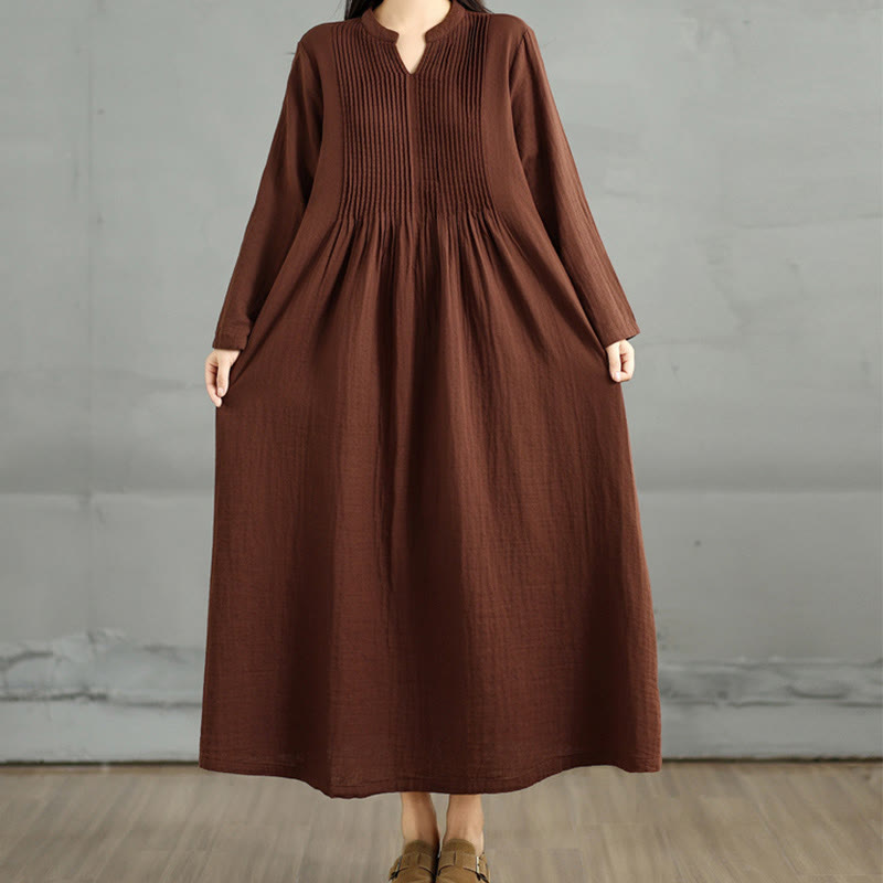 Tactile Cotton Double-Layer Relaxed Mindful Midi Dress