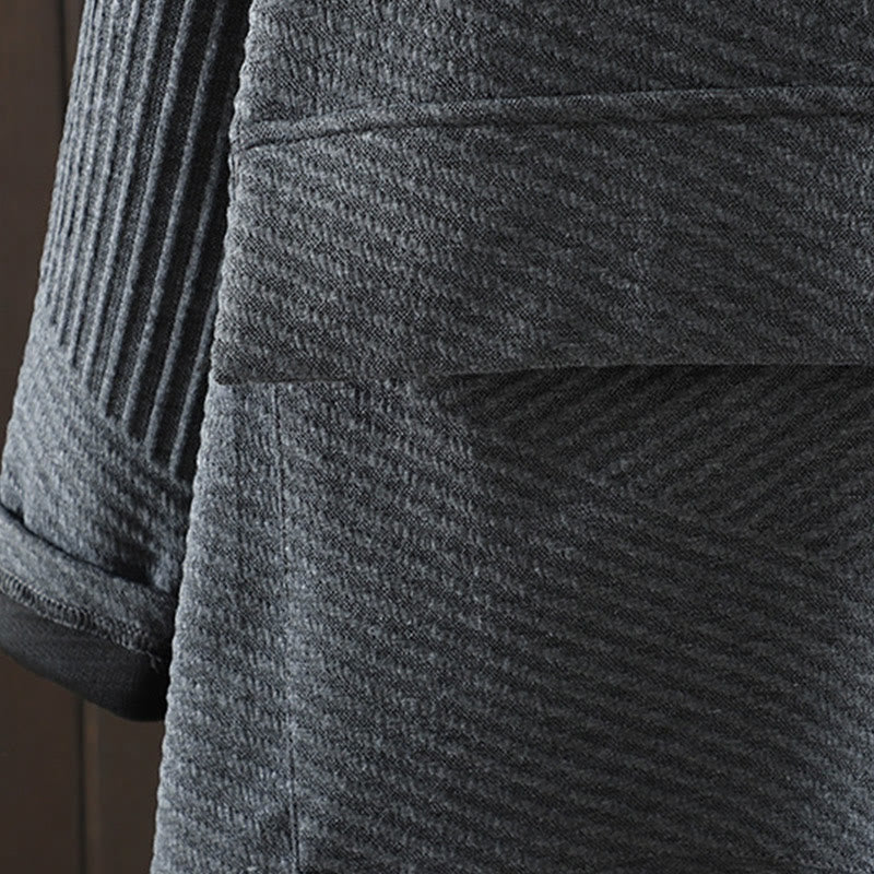 Soft Cotton Turtleneck Irregular Grounding Midi Dress